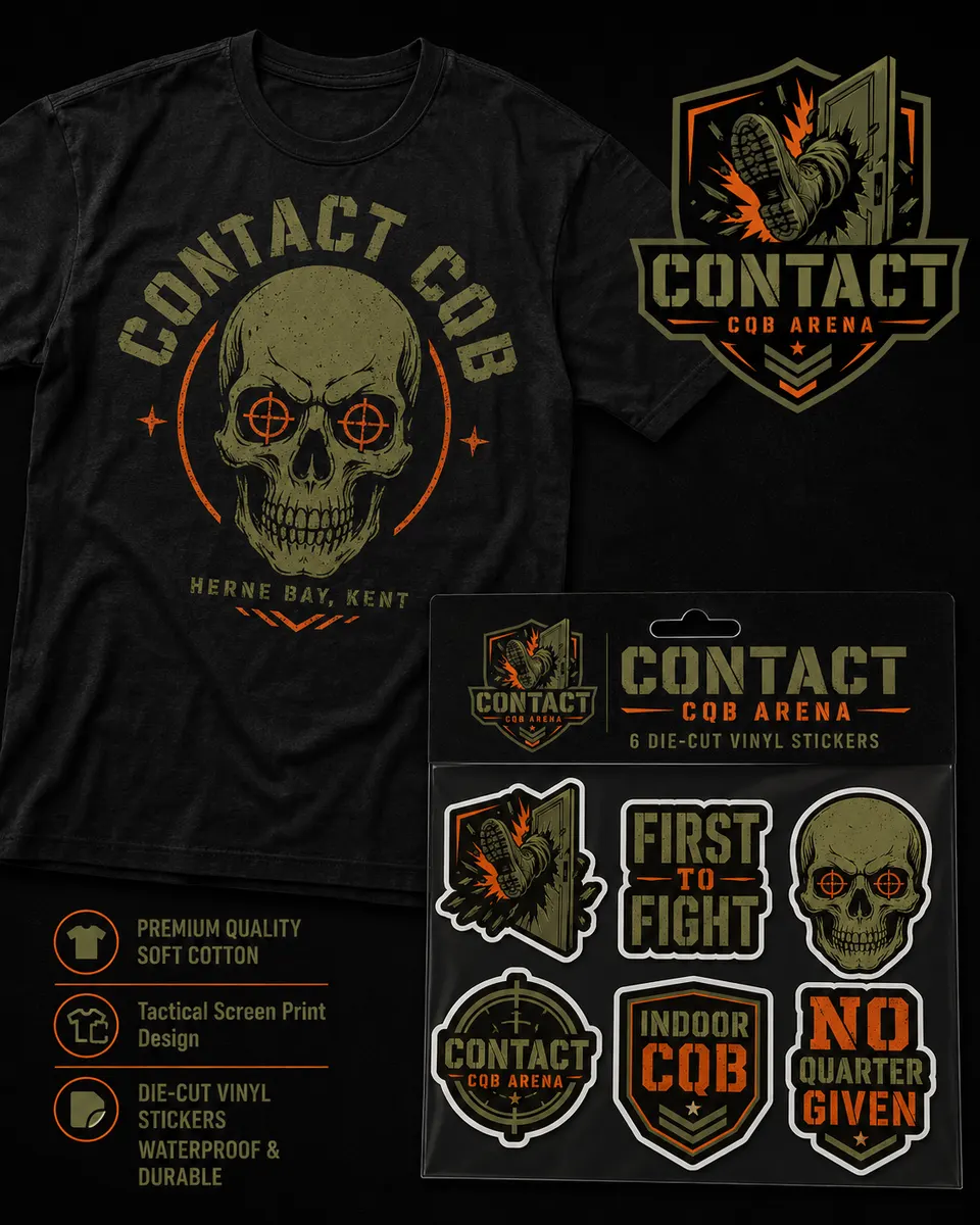 Merchandise designs — t-shirts and stickers